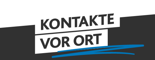 Text: Kontakte vor Ort