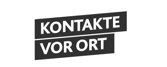 Text: Kontakte vor Ort