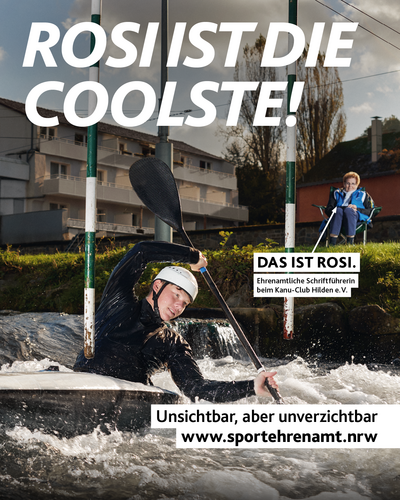 Motiv „Rosi ist die Coolste!“ der Kampagne zur Offensive #SPORTEHRENAMT