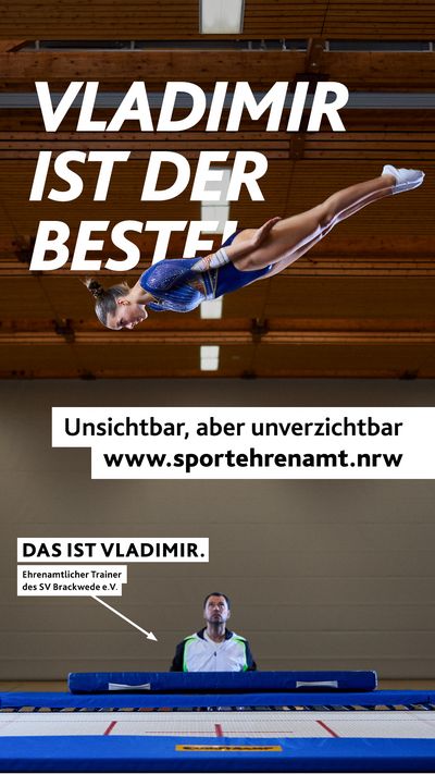 Motiv „Vladimir ist der Beste!“ der Kampagne zur Offensive #SPORTEHRENAMT