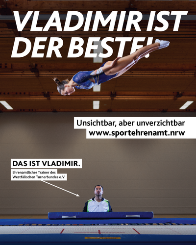 Motiv „Vladimir ist der Beste!“ der Kampagne zur Offensive #SPORTEHRENAMT
