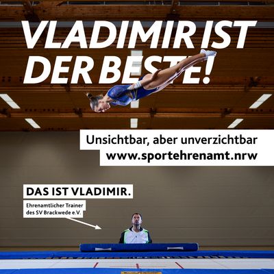 Motiv „Vladimir ist der Beste!“ der Kampagne zur Offensive #SPORTEHRENAMT