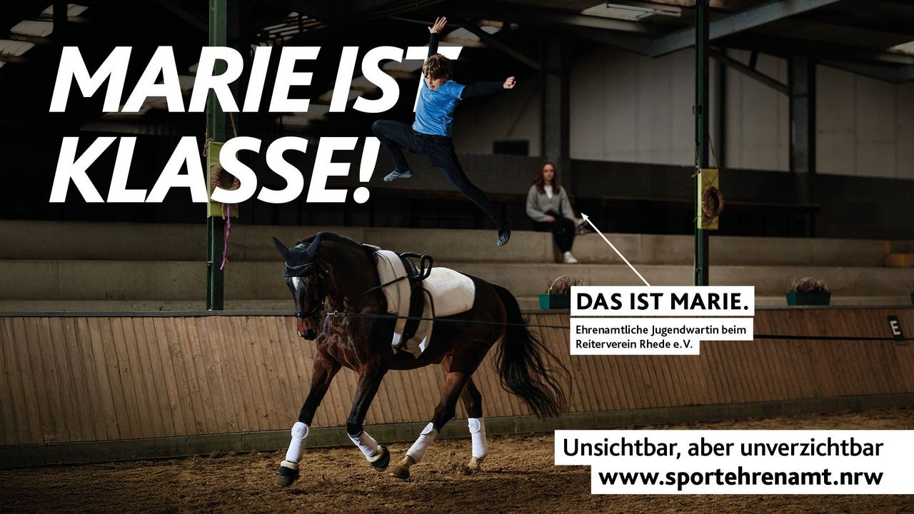 Motiv zur Offensive #SPORTEHRENAMT: Voltigieren „MARIE IST KLASSE!