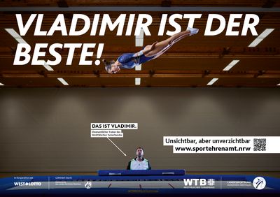 Motiv „Vladimir ist der Beste!“ der Kampagne zur Offensive #SPORTEHRENAMT